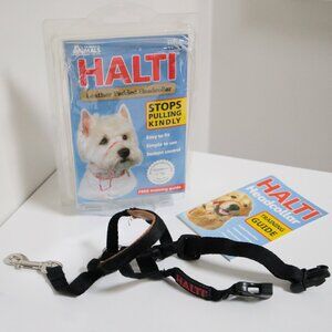 HALTI Size 0 No Pull Head Collar w/ Leather Padding for Small Dogs OPEN BOX